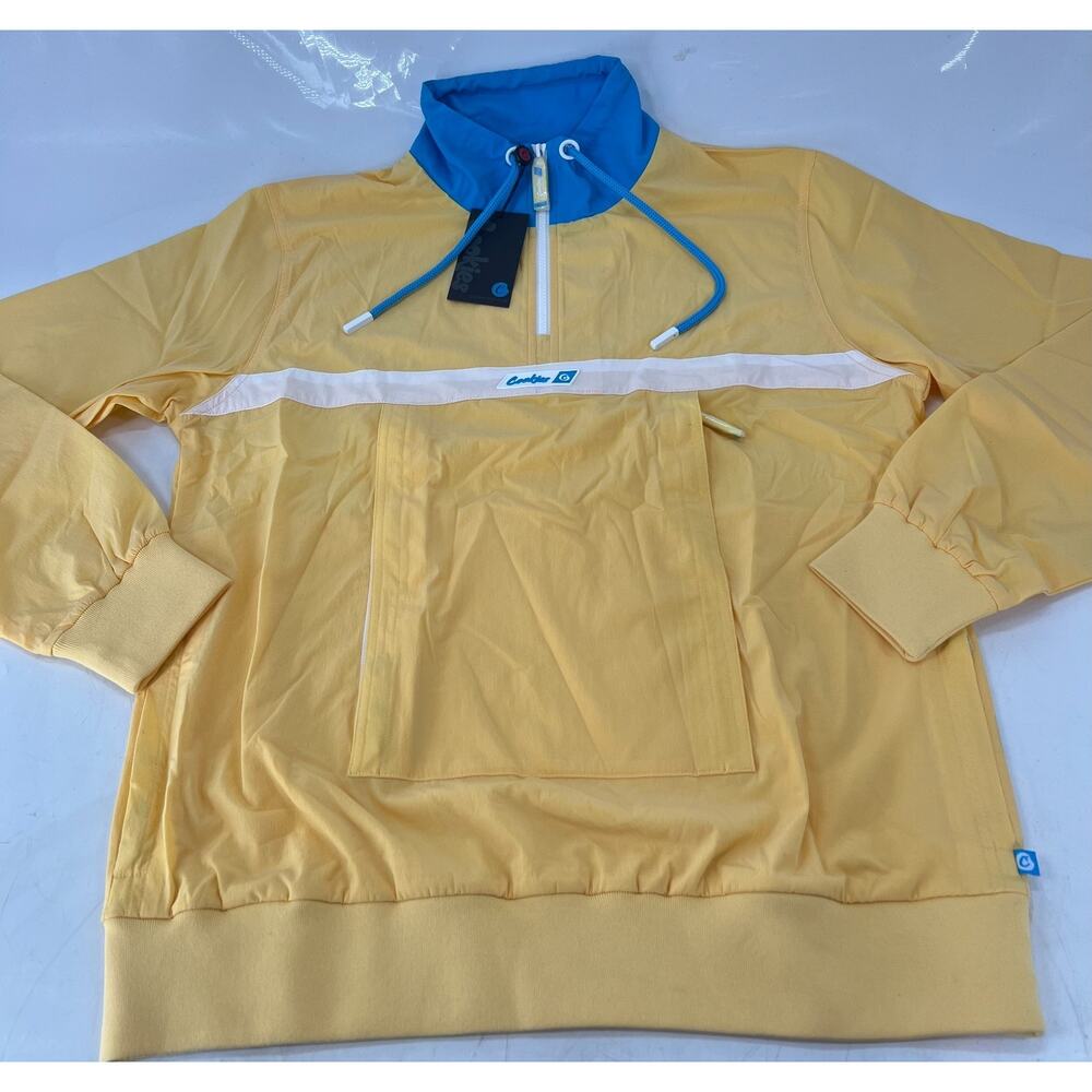 Cookies SF Yellow/Blue Windbreaker Jacket Mens Size S NWT
